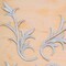 2 Pieces 5" Silver Metallic Leaf Appliques with Stems Embroidered Iron On Patches